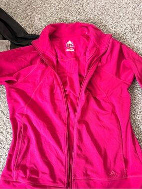 adidas Women's Bright Fuchsia Full-Zip Utility Jacket medium